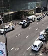 The device was discovered in the mailroom of Time Warner Center.