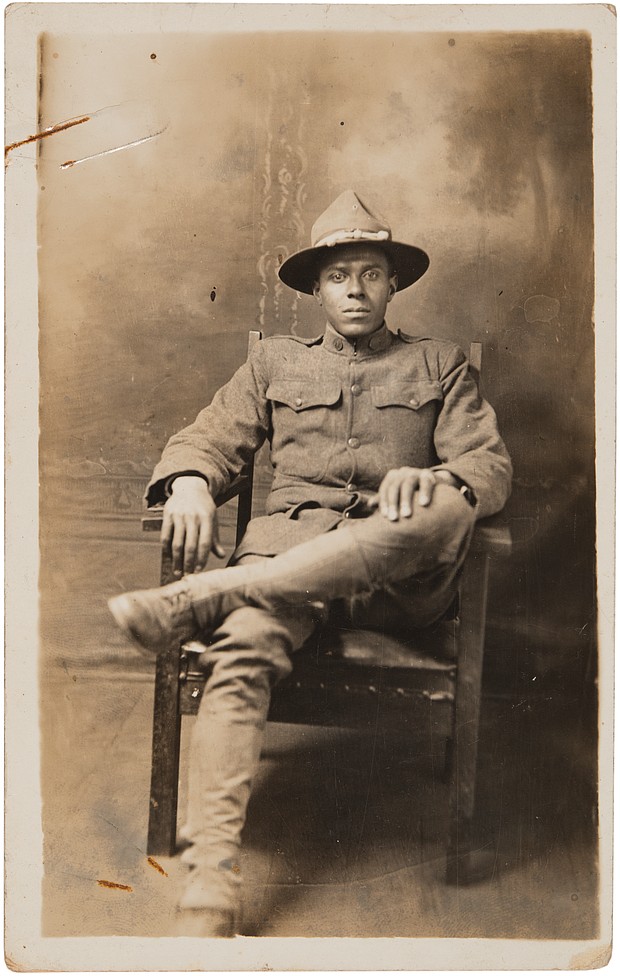 Thomas Harrison Gee of Lunenburg County served with the 510th Engineer Service Battalion, one of two African-American units from Virginia. He worked primarily on construction projects, such as building roads, tunnels and septic tanks for base hospitals. After the war, he farmed in Lunenburg County.