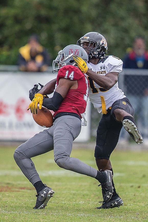 Amir Hall has rained on Virginia Union University’s parade — “rain” coming in the form of a blizzard of pigskins.