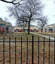 This is a view of a portion of the 504-unit Creighton Court public housing community in the East End that has served low-income and working families since 1952.