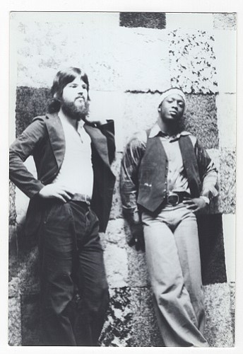 Towner Galaher (left) and John Sanders at Mel Brown's Drum Shop.