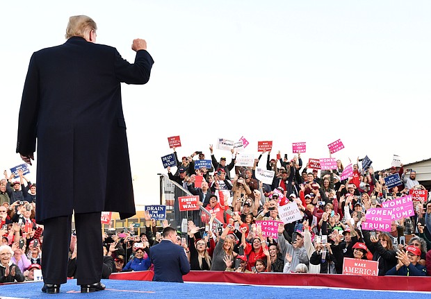 Trump aims to upend convention again after midterm campaign of fear, lies and defiance