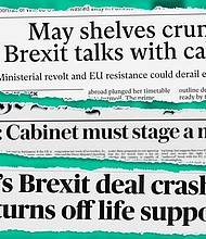 "Deadlocked," "Titanic," "Failing," and "Life support." If you believe the British media, the United Kingdom is heading for a Brexit catastrophe