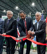 More than 300 members of the Pullman and Roseland community celebrated the grand opening of the new $20 million Pullman Community Center at 10355 S. Woodlawn Ave. Photo Credit: Provided by the
Pullman Community Center