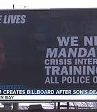 Mother puts up billboard after son killed in officer-involved shooting