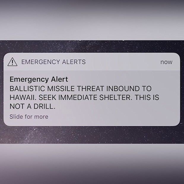 On Saturday, January 13, 2018, an emergency missile alert accidentally went out to everyone in Hawaii, causing mass panic as people thought they were about to die.