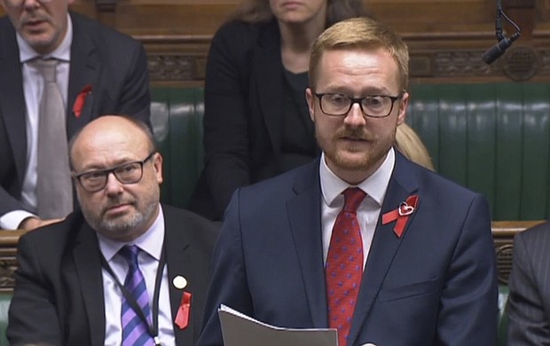 A British lawmaker revealed in Parliament on Thursday that he is HIV-positive.