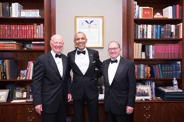 James Baker III, Former President Barack Obama and Edward Djerejian.
