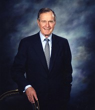 George HW Bush post presidential portrait, 1999
