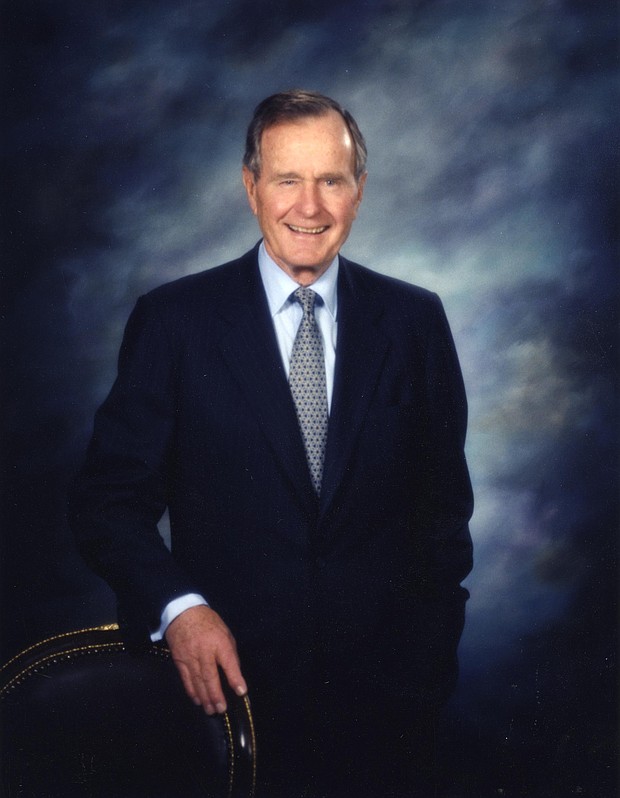 George HW Bush post presidential portrait, 1999