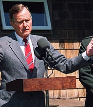 Former Secretary of State Colin Powell on Sunday contrasted the foreign policies espoused by President Donald Trump with those of late former President George H.W. Bush, saying the current withdrawals from international treaties are "terrible mistakes, which we will regret."