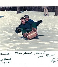 Arnold Schwarzenegger reminiscences about his time with former President George H.W. Bush have given rise to a mystery surrounding a sledding excursion at Camp David in which first lady Barbara Bush broke her leg