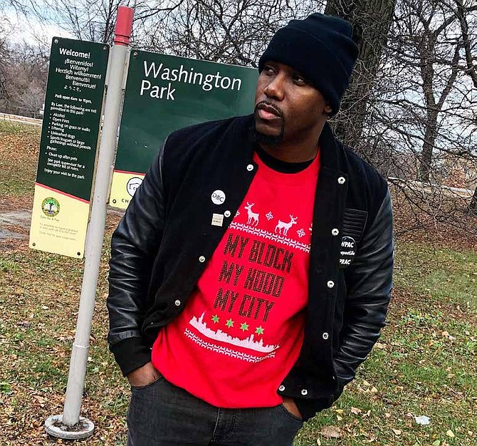 Jahmal Cole (pictured) is the founder of My Block, My Hood, My City, a nonprofit organization that is hosting Be A Part Of The Light which will bring holiday lights and decorations to Martin Luther King Jr. Drive from 51st street to 95th street. Photo Credit: Provided by My Block, My Hood, My City