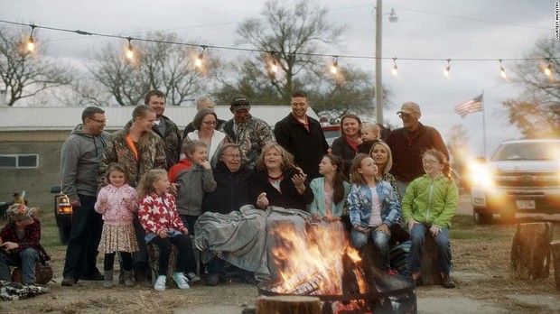 The welcome sign reads "Gross, Pop. 2," but one of America's smallest towns has a lot more heart and holiday spirit than its size suggests.