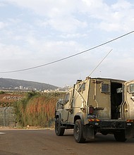 Israeli soldiers near the border with Lebanon on Tuesday.