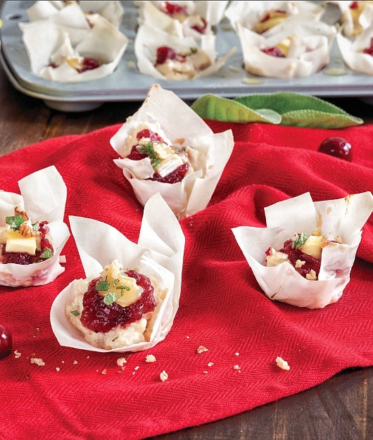 Cranberry Walnut and Brie Bites