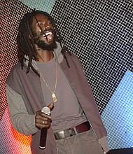 Buju Banton performs at the Benefit Party after the NY Benefit Premiere of "The Agronomist" on April 13, 2004 in New York City.