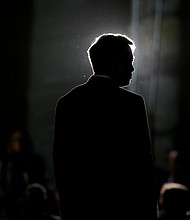 Engineer and tech entrepreneur Elon Musk of The Boring Company listens as Chicago Mayor Rahm Emanuel talks about constructing a high speed transit tunnel at Block 37 during a news conference on June 14, 2018 in Chicago, Illinois.
