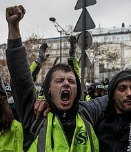 French President Emmanuel Macron will address the nation later Monday for the first time since "yellow vest" protests challenged his grip on power over four consecutive weekends.
