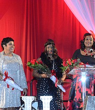 Co-chairs (from left): Angela Sterling, Gwendolyn Drumgoole, Tonja Jackson/photo by Joe Lebrane, Super Star Photography