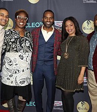 L-R:Chef JJ Johnson, TV One's Vice President of Original Programming and Production Robyn Green Arrington, TV One's EVP of Ad Sales and Marketing Rahsan-Rahsan Lindsay, TV One's General Manager Michelle Rice and Chef Jernard Wells at the CLEO TV preview event in New York. Photo Credit: Sharief Azyiat, Courtesy of TV One