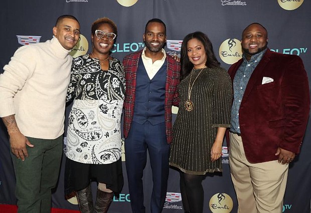 L-R:Chef JJ Johnson, TV One's Vice President of Original Programming and Production Robyn Green Arrington, TV One's EVP of Ad Sales and Marketing Rahsan-Rahsan Lindsay, TV One's General Manager Michelle Rice and Chef Jernard Wells at the CLEO TV preview event in New York. Photo Credit: Sharief Azyiat, Courtesy of TV One
