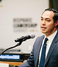 Secretary Julian Castro addresses the audience at United Nations
