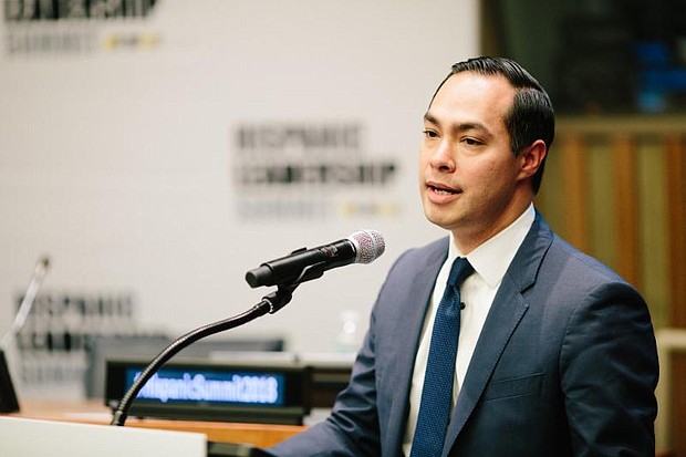 Secretary Julian Castro addresses the audience at United Nations
