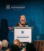 METRO Board Chair Carrin Patman addresses audience at State of METRO.