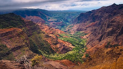 Waimea Canyon on Kauai is referred to as the Grand Canyon of the Pacific.