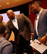 Students and administrators from HBCUs get up close and personal with NFL executives during the league’s annual Careers in Football Forum held in Atlanta as part of the Celebration Bowl Game between the champions of the SWAC and MEAC.