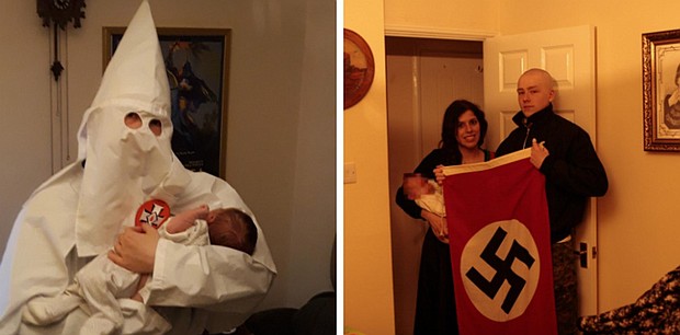 A couple who named their baby after Adolf Hitler and were members of a banned neo-Nazi group in Britain have been jailed for more than 10 years combined.