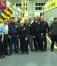 A North Coventry EMT thanked his fellow paramedics, including his wife, for saving his life.