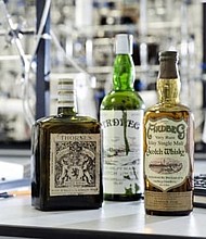 Three rare bottles of single malt whisky which were proven to be fakes