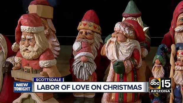 Dave Stetson is one of the best in the world when it comes to wood carving. He has spent thousands of hours in his workshop carving caricatures, many of them working on old Saint Nick.