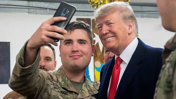 President Donald Trump incorrectly told troops in Iraq on Wednesday that he gave them their first pay raise in more than 10 years -- a falsehood he has repeatedly told.