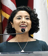 Harris County Judge Lina Hidalgo, photo by Vicky Pink