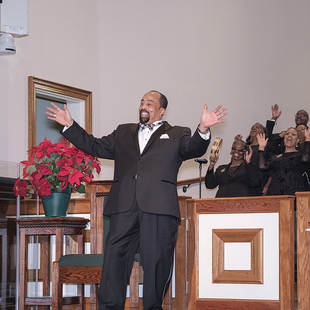 Final performance: Larry Bland & The Volunteer Choir give a joyful, final performance Sunday to an appreciative crowd of worshippers at St. Peter Baptist Church in Henrico County. Mr. Bland, 65, is retiring as director and chief organizer of the gospel performance group that has brought inspirational music to the region for 50 years. Mr. Bland also sang and played piano with The Volunteer Choir that has about 25 active singers. He and the choir received several ovations during the service, led by Dr. Kirkland R. Walton, pastor of St. Peter. The group, which began in 1968, was in recent years a regular part of the fifth Sunday worship service at the church on Mountain Road.  (Photo by Ava Reaves)