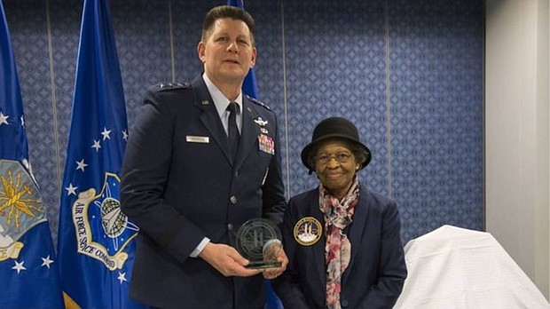Lt. Gen. David Thompson and Dr. Gladys West