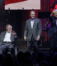 Left to right are Jimmy Carter, George H.W. Bush, George W. Bush, Bill Clinton and Barack Obama.