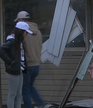 A young mid-Michigan couple is without a home after a driver smashes into it. This was their very first home.They moved into the house in August.