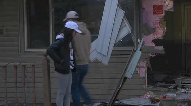 A young mid-Michigan couple is without a home after a driver smashes into it. This was their very first home.They moved into the house in August.