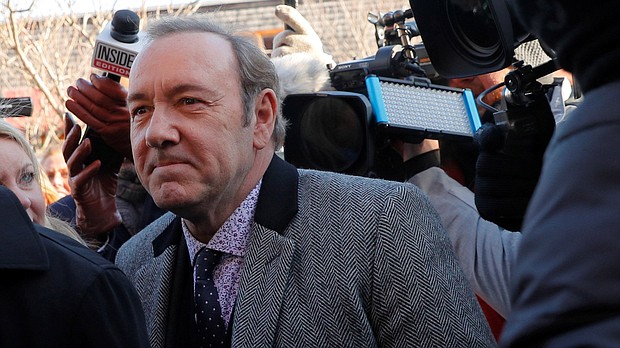 Actor Kevin Spacey appeared at a Nantucket courthouse and a plea of not guilty was entered on his behalf, in connection with accusations that he allegedly groped an 18-year-old busboy at a bar on the island.