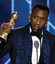 Mahershala Ali pays homage to the late pianist Don Shirley, the man he portrayed in “Green Book,” during his remarks accepting the Golden Globe Award for best supporting actor in the film.