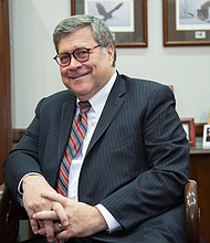 President Donald Trump's attorney general nominee, William Barr, meets with Senate Judiciary Committee Chairman Chuck Grassley, R-Iowa, on Capitol Hill in Washington, Wednesday, Jan. 9, 2019. Barr, who served in the position in the early 1990s, has a confirmation hearing before the Senate Judiciary Committee next week and could be in place at the Justice Department as soon as February when Deputy Attorney General Rod Rosenstein leaves after Barr is confirmed.