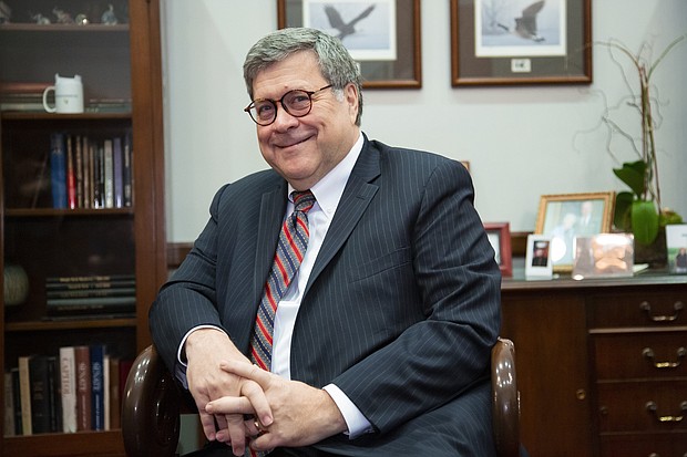 President Donald Trump's attorney general nominee, William Barr, meets with Senate Judiciary Committee Chairman Chuck Grassley, R-Iowa, on Capitol Hill in Washington, Wednesday, Jan. 9, 2019. Barr, who served in the position in the early 1990s, has a confirmation hearing before the Senate Judiciary Committee next week and could be in place at the Justice Department as soon as February when Deputy Attorney General Rod Rosenstein leaves after Barr is confirmed.