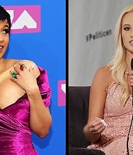 Cardi B and conservative commentator Tomi Lahren are taking shots at each other on Twitter over the government shutdown and the border wall.