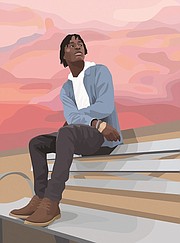 Ameya Okamoto’s portrait of Quanice Hayes, an unarmed black 17-year-old who was killed by Portland Police in February 2017. The artwork was carried in protests by Don’t Shoot Portland and Black Lives Matter Portland following Hayes’ death. Okamoto even participated in the protests and presented the portrait to Hayes’ family at his memorial.