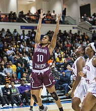 Virginia Union University’s Rejoice Spivey is the Lady Panthers’ all-time assists leader.