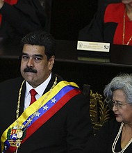 Venezuelan President Nicolas Maduro spoke at Venezuela's Supreme Court.
